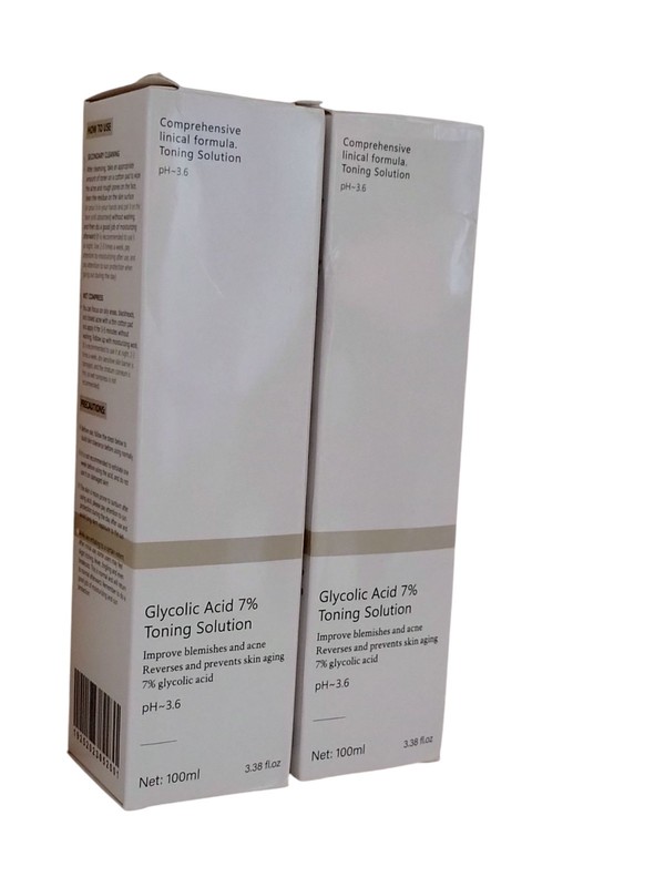 2 Pack GLYCOLIC ACID 7% TONING SOLUTION Blemishes Acne Antiaging 3.38 fl oz 4/27 gallery