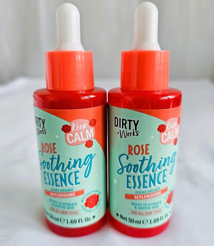 Dirty Works Rose Soothing Essence Hyaluronic Acid Set of 2 – 1.69 fl oz each