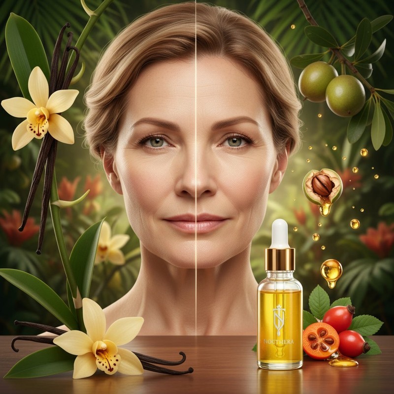 Anti Aging Retinol Serum Vitamin A E Argan Oil Rosehip Vanilla Glow Face Cream