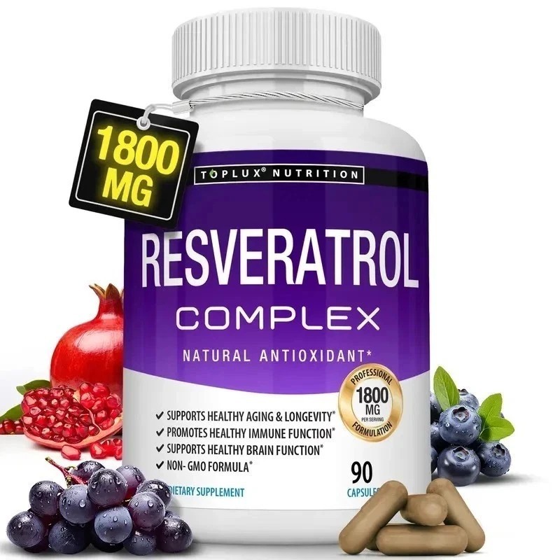 3PCS Resveratrol Supplement 1800mg Natural Antioxidant gallery