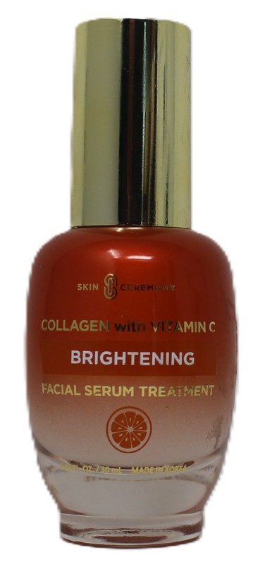 Skin Ceremony Collagen Vitamin C Brightening Facial Serum 1.7oz Glass Bottle New