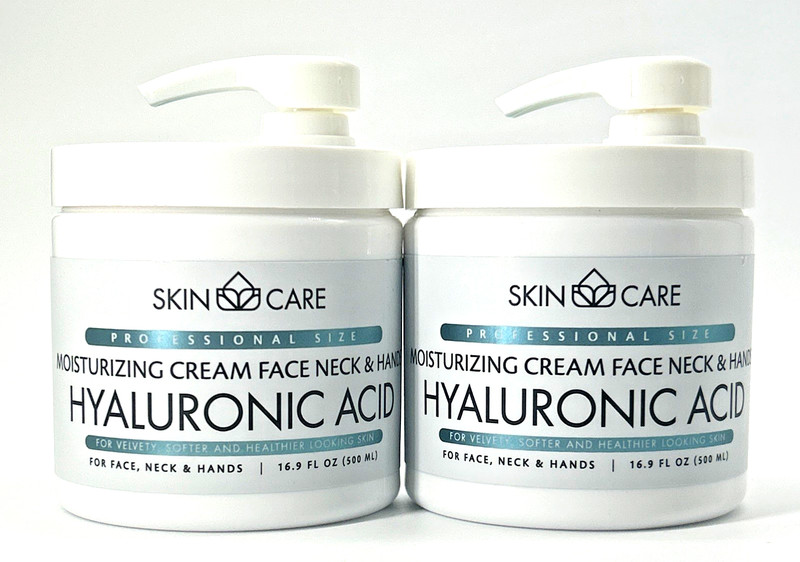 2 SkinCare Professional Size Hyaluronic Acid 3-in-1 Cream 16.9oz Face Neck Hands