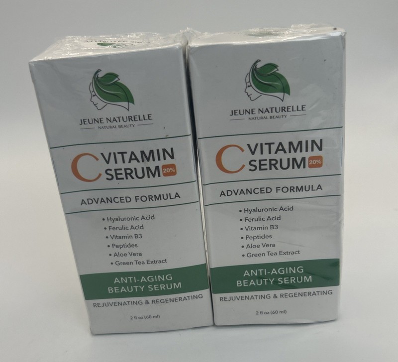 2X Jeune Naturelle All Natural 20% Vitamin C + 6 Active Boosters Serum EXP 10/26