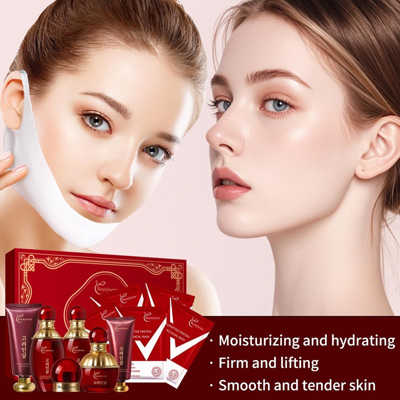Red Ginseng Skincare Set for Women, - Anti-Aging Facial Care Kit with Toner, ... gallery