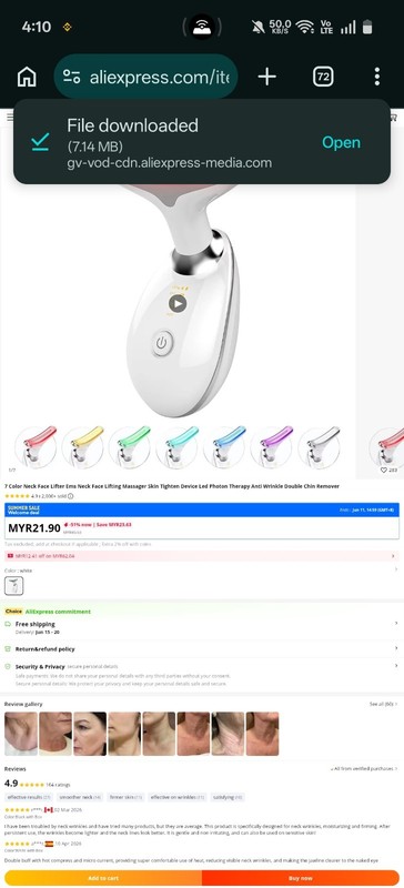 LED Neck Massager EMS Face Lifting Skin Tightening Anti Wrinkle Device gallery