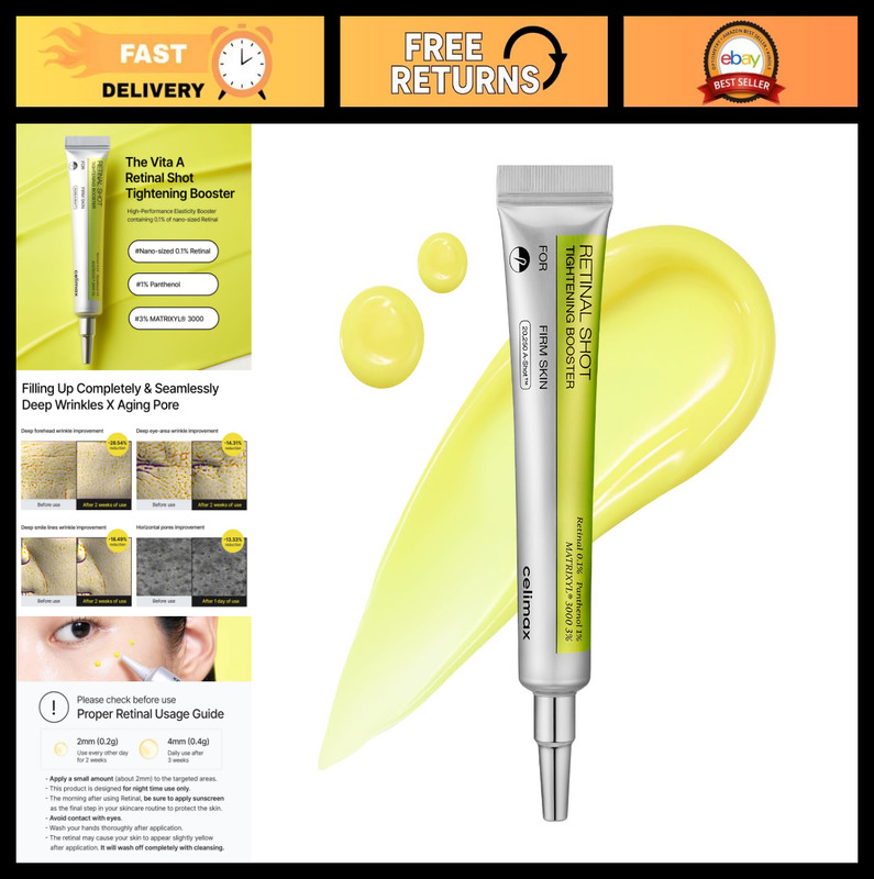 Retinal Shot Tightening Booster 0.1% Retinal, 3% Matrixyl – Anti-Aging, Pore Min