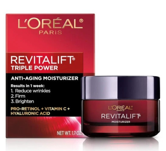L’Oreal Paris Revitalift Triple Power Anti-Aging Face Moisturizer – 1.7 Oz