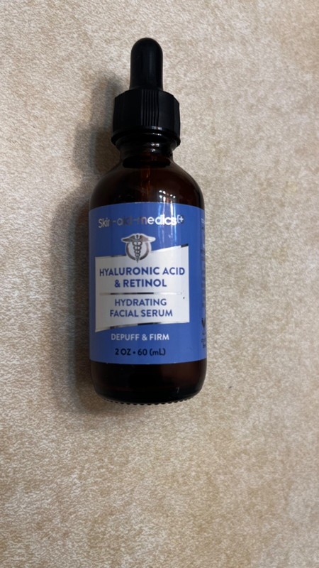 NEW Skin-aid-medics Hyaluronic Acid & Retinol Hydrating Facial Serum 2 OZ • 60