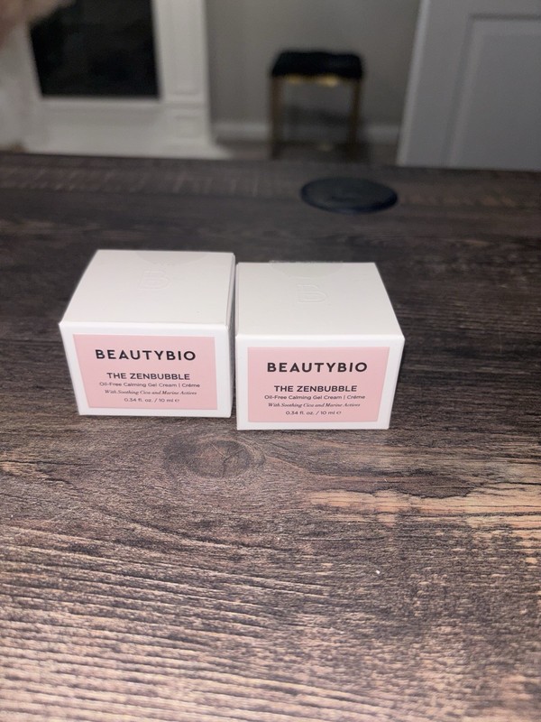 2 BEAUTYBIO THE ZENBUBBLE Oil Free Calming Gel Cream .34 Ea = .68 Oz Sealed Box