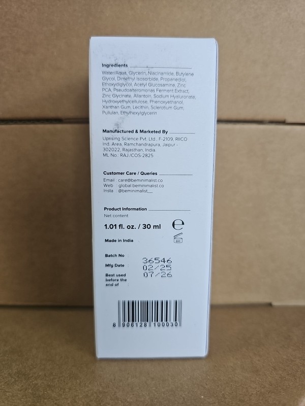 Minimalist 10% Niacinamide Face Serum with Zinc for Acne Marks, Blemishes- 30 ml gallery