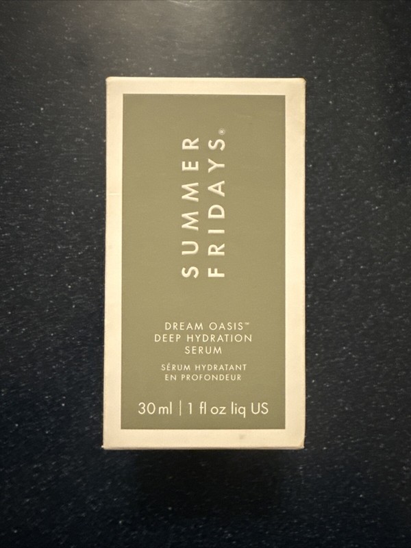 NIB Summer Fridays Dream Oasis Deep Hydration Face Serum 30 ml 1 Oz