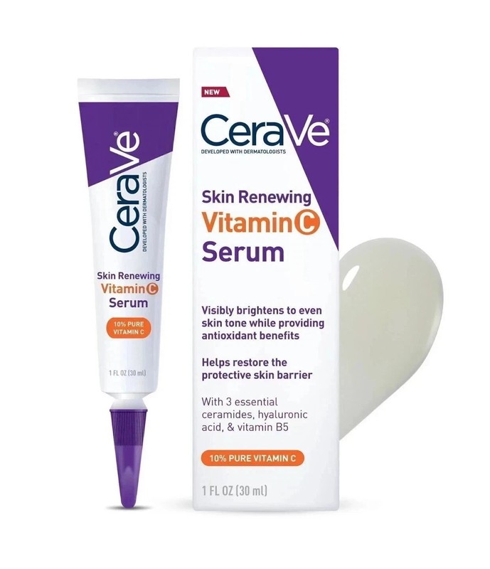 CeraVe Vitamin C Serum for Face with Hyaluronic Acid, Skin Brightening 1 fl oz~
