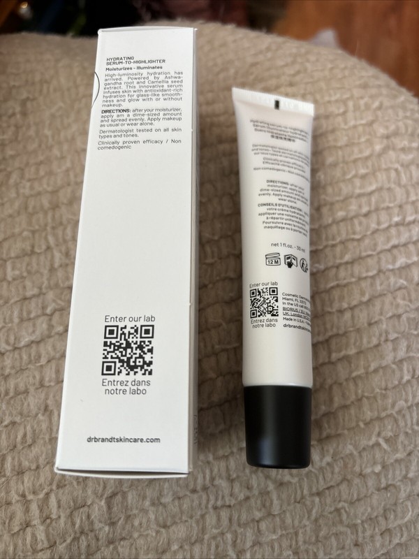 DR. BRANDT DR. B LAB HYDRATING SERUM TO HIGHLIGHTER 30ml. New In Box! gallery
