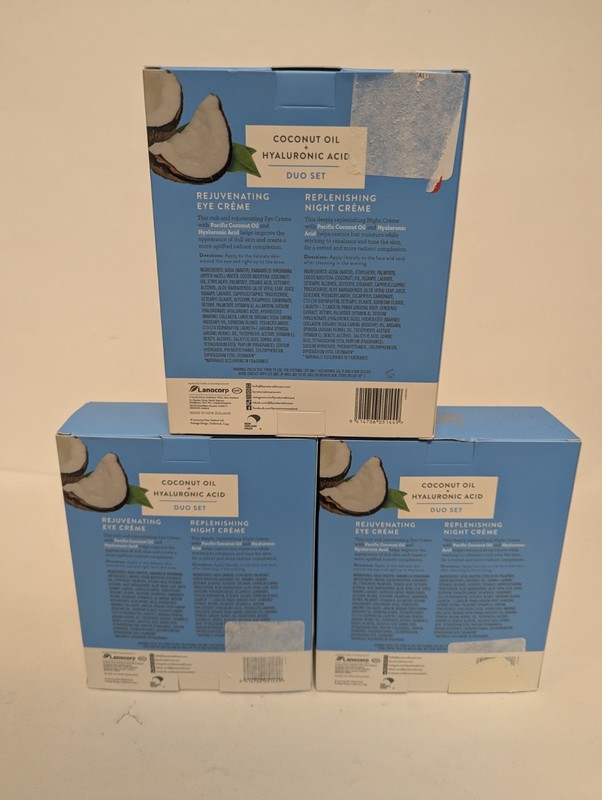 3 Lot By Nature Coconut Oil + Hyaluronic Acid Eye Creme 15g & Night Cream 75g gallery