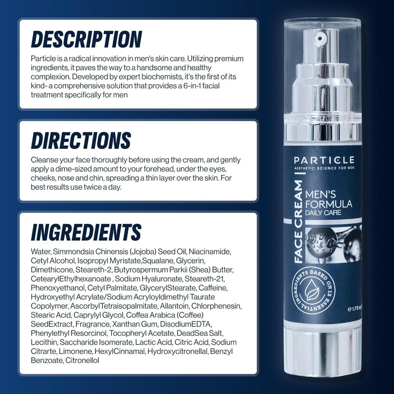 3X Particle Face Cream Men 6 in 1 Anti-Aging Cream Fights Eye Bags Dark Spots gallery
