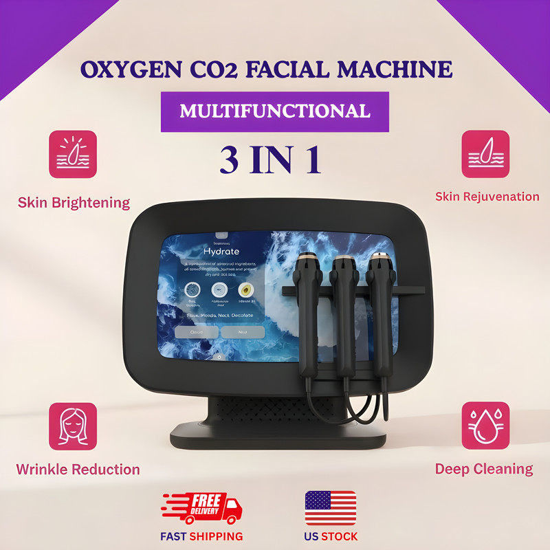 15.6 in Touch 3-in-1 Oxygen CO2 Facial Machine, Skin Tightening Glow Skin Care
