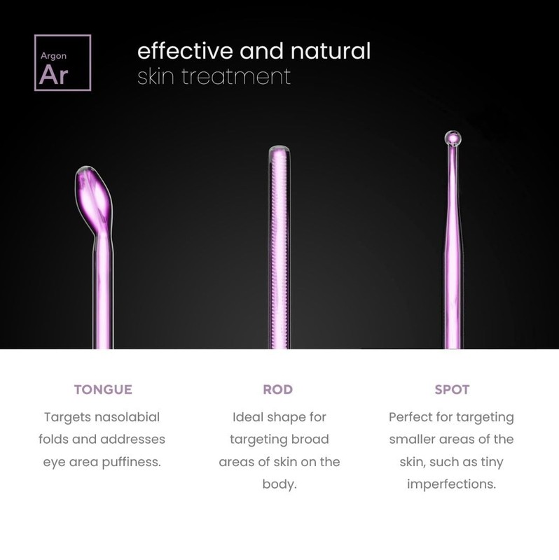 Portable Skin Therapy Wand 6 Neon Argon Professional NuDerma PDC-DERM PRO Wands gallery