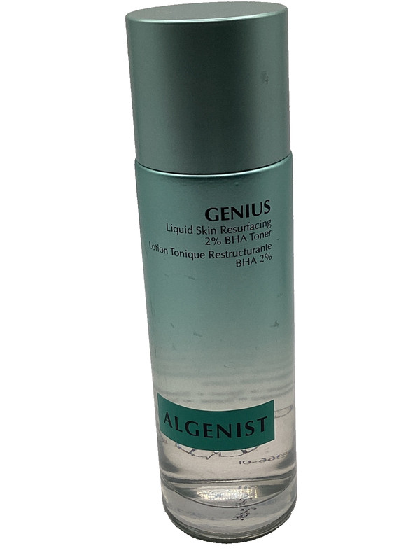 Algenist GENIUS Liquid Skin Resurfacing 2% BHA Toner, 3.4 fl oz / 100ml, New NB