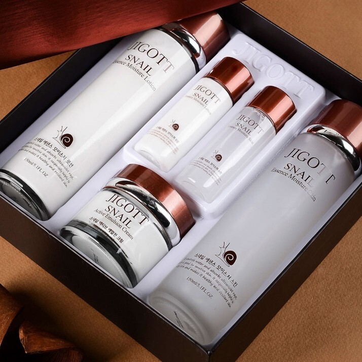 Jigott Snail Essence Moisture Skin Care 5-items Set Anti-Aging Skin Care NEW gallery