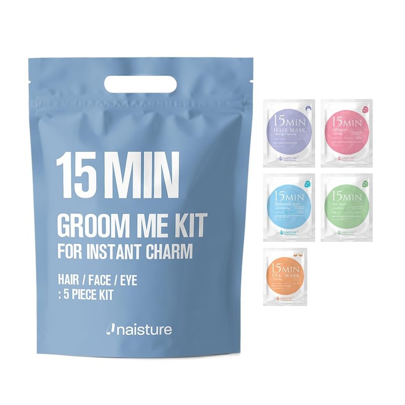 15 Min Groom Me Kit Skincare Gift Set for Men – All-in-One Bundle with Hair, …