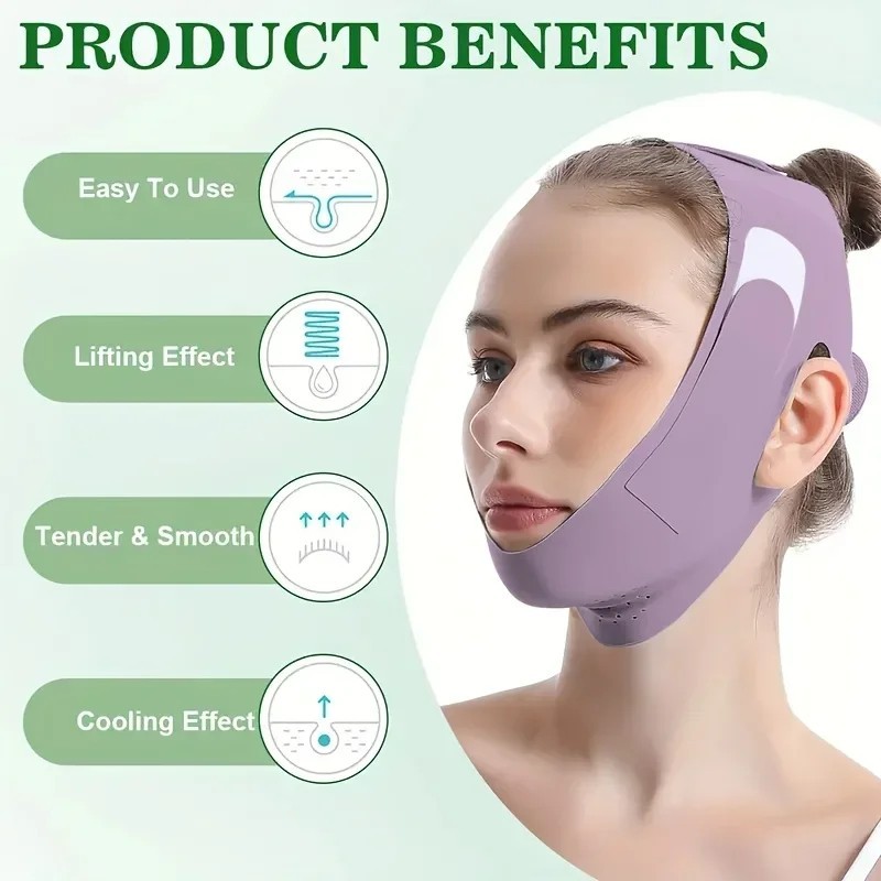 Overnight Face Lift Band with Graphene Fiber Double Chin Reducer & Jawline Defin gallery