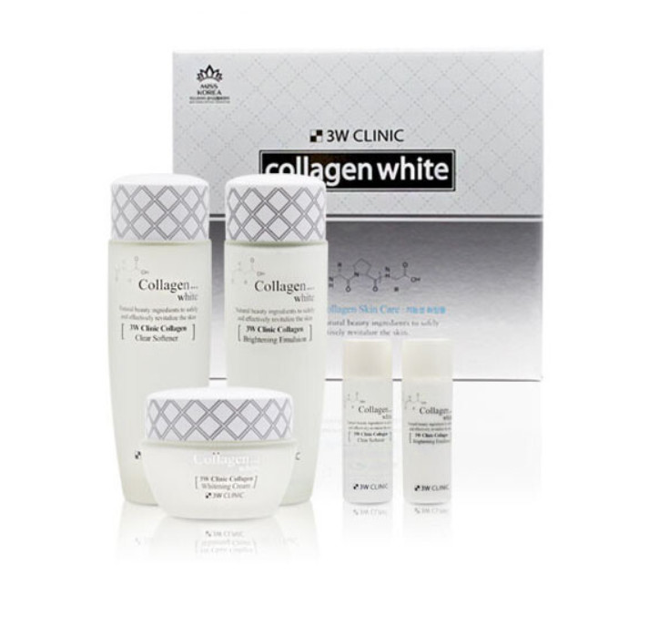 3w Clinic Collagen White 3pcs Skin care Set Brightening Elastic K-Beauty