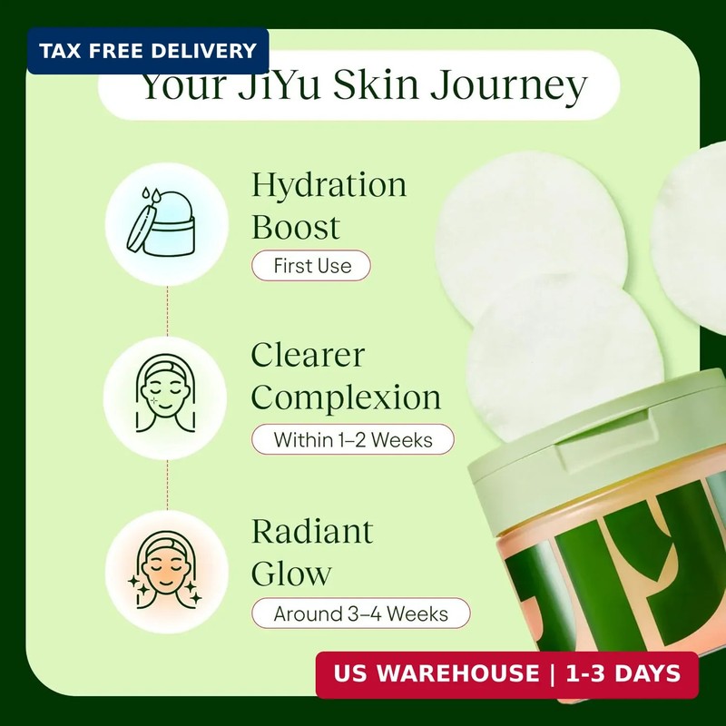 JiYu Toning Polish Pads - Korean Skincare for Dark Spots, Wrinkles & Dull Skin - gallery