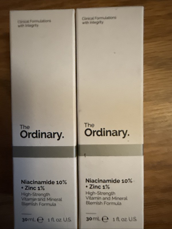 The Ordinary Niacinamide 10% and Zinc 1% Smoothing Serum 30ml/1oz Pack of 2