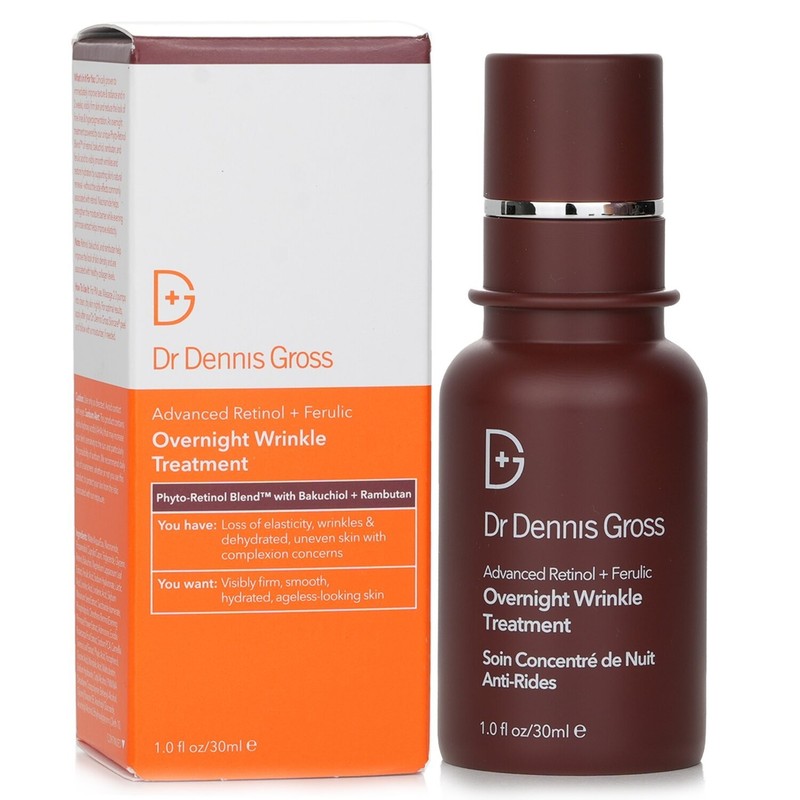 New Dr Dennis Gross Advanced Retinol + Ferulic Overnight Wrinkle Treatment 30ml