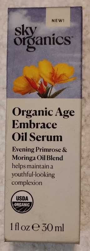 Sky Organics Organic Age Embrace Oil Serum 1oz Evening Primrose & Moringa USDA