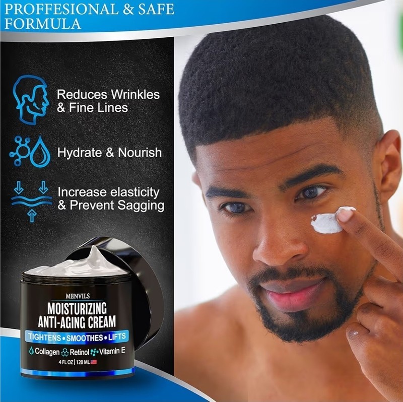 Crema Facial Hidratante Para Hombres Antienvejecimiento Con Colágeno y Retinol gallery