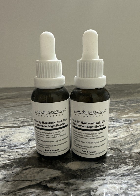 Skin Nutritions Botanicals 1oz Hyaluronic Acid 2% Pure & Natural Night Booster