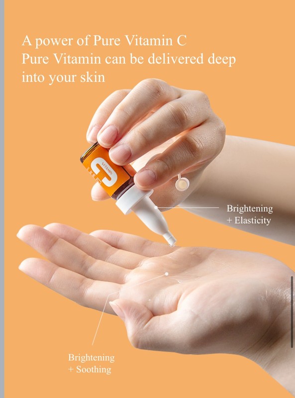 Vitamin C 12 Ampoule Brightening Serum, Dark Spot Remover, Facial Serum -10ml x3 gallery