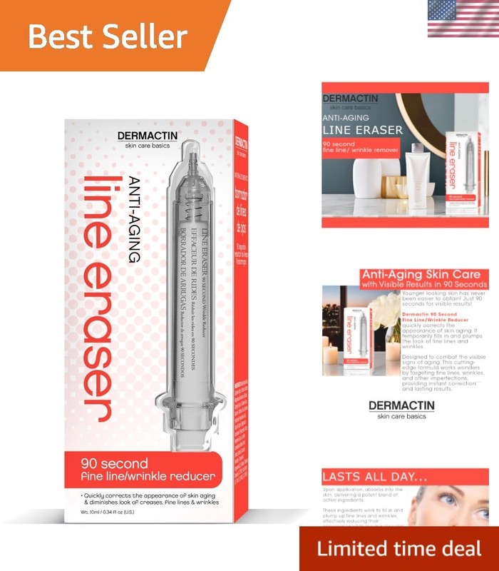 90 Second Line Eraser with Hyaluronic Acid – Effective Anti-Aging Cream 0.34 oz