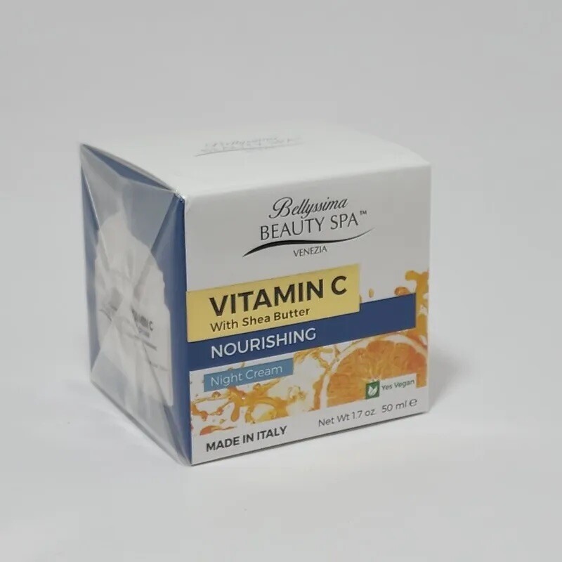 Bellyssima Beauty Spa Vitamin C Shea Butter Nourishing Night Cream 1.7 oz NIB