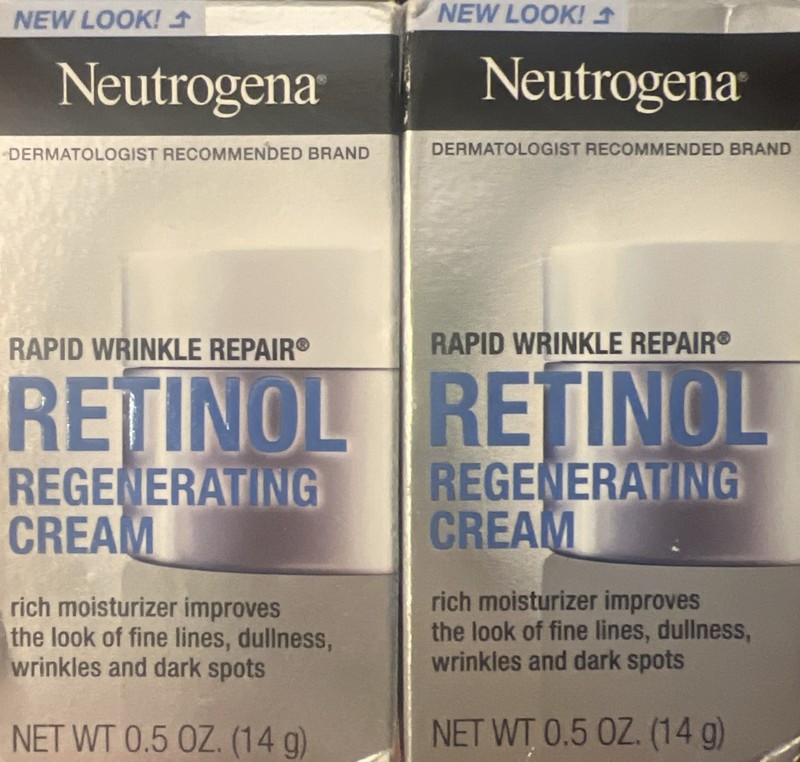 Set Of 2 Neutrogena Rapid Wrinkle Repair Regenerating Face Cream 0.5 Oz