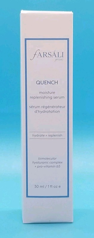 NIB Farsali Quench Moisture Replenishing Serum Skincare Full Size 30ml 1oz BNIB!