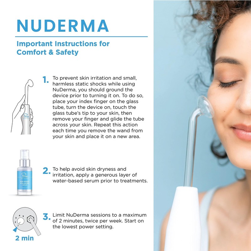 NuDerma Professional Skin Therapy Wand - Portable Skin Therapy Machine with 6... gallery