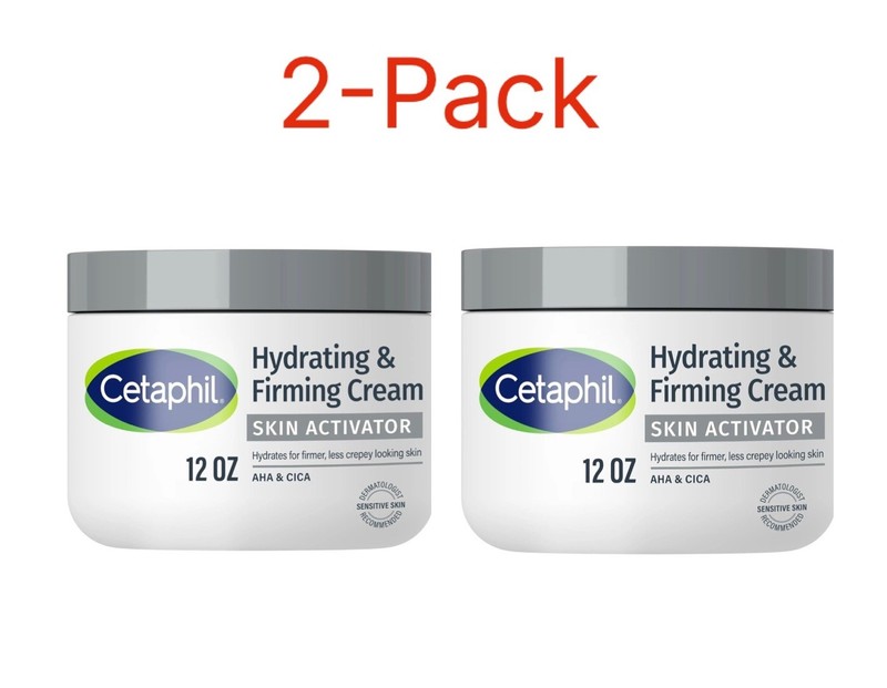 2-Pack Cetaphil Skin Activator Hydrating & Firming Body Cream 12oz White Mandeli