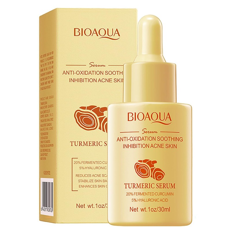 BIOAQUA Turmeric Facial Serum Anti-Oxidation Moisturizing Face Skin 30ml