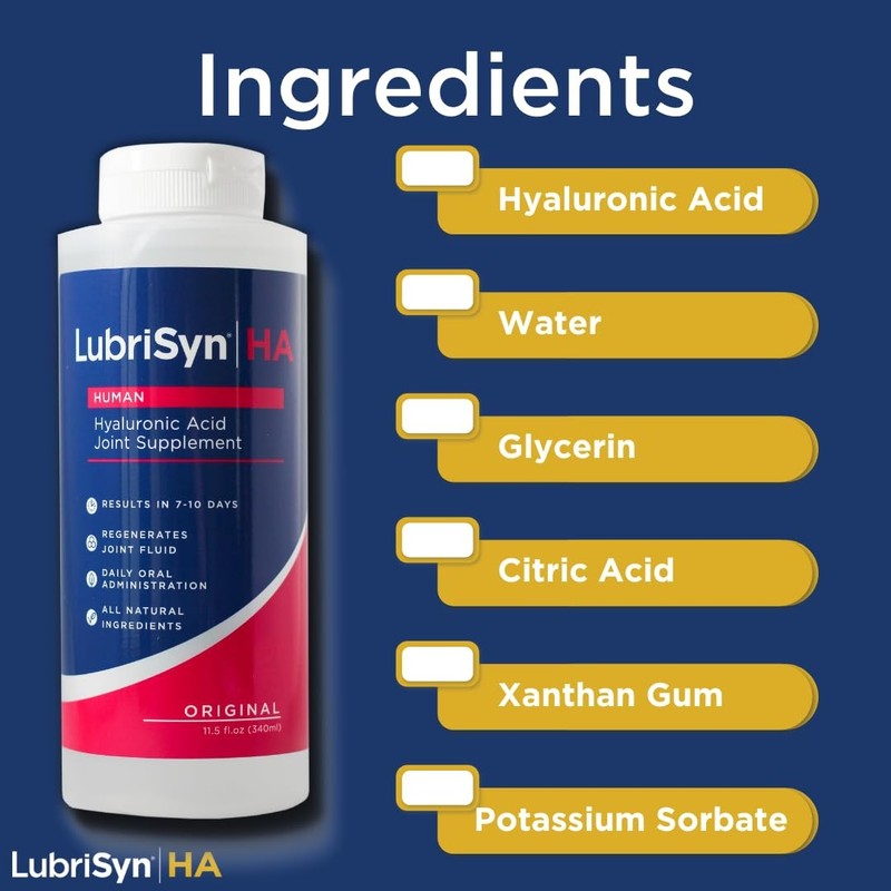 Lubrisyn Hyaluronic Acid Oral Joint Supplement – Liquid HA Formula for Humans... gallery