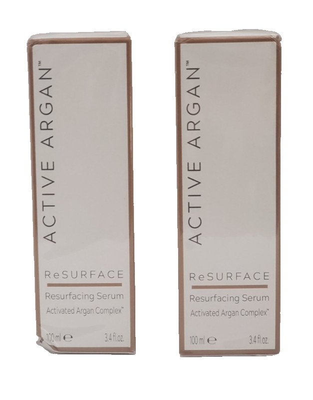 **2 BOXES** ACTIVE ARGAN RESURFACE SERUM LARGE 3.4 OZ ARGAN OIL NIB SEALED