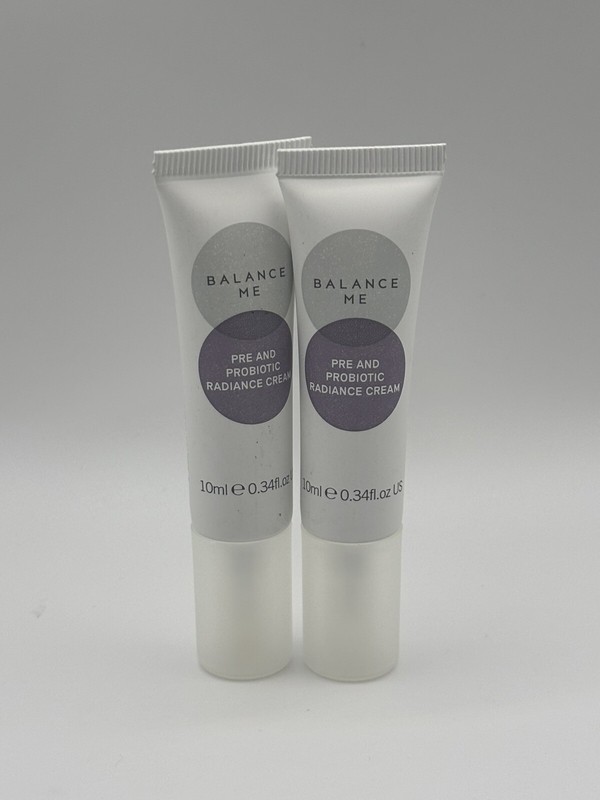 NEW 2X Balance Me Pre and Probiotic Radiance Cream Travel SZ Minis 10ml/0.34oz E