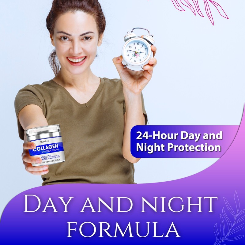 Anti Aging Retinol Collagen Cream – Smooth Wrinkles & Hydrate Skin Day & Night gallery