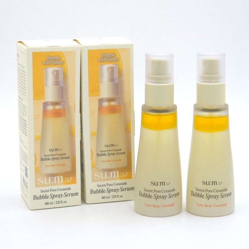 su:m37 Secret Pore Ceramide Bubble Spray Serum Set 60ml x 2ea Moisture K-Beauty gallery