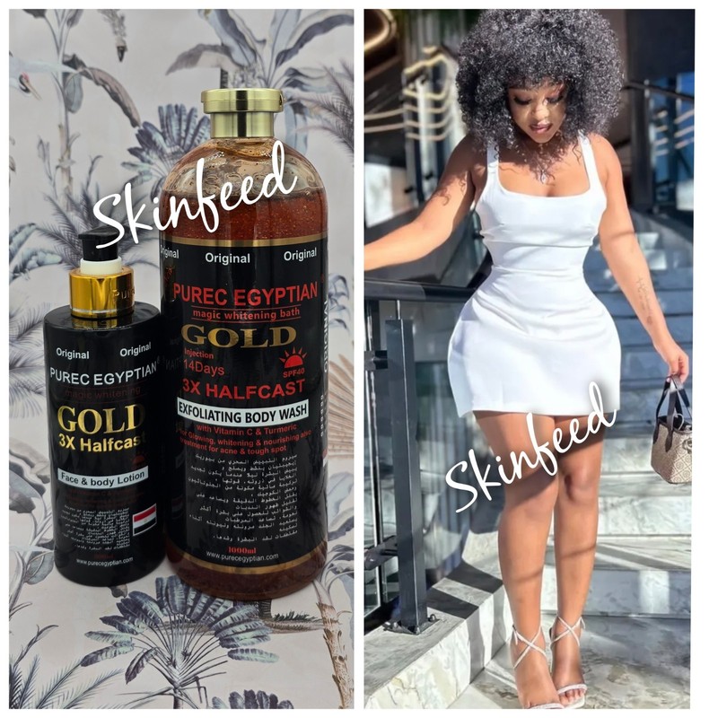 Purec Egyptian Magic Gold 3x H.C 300ml Lotion With 1000ml Body Wash Spf 40