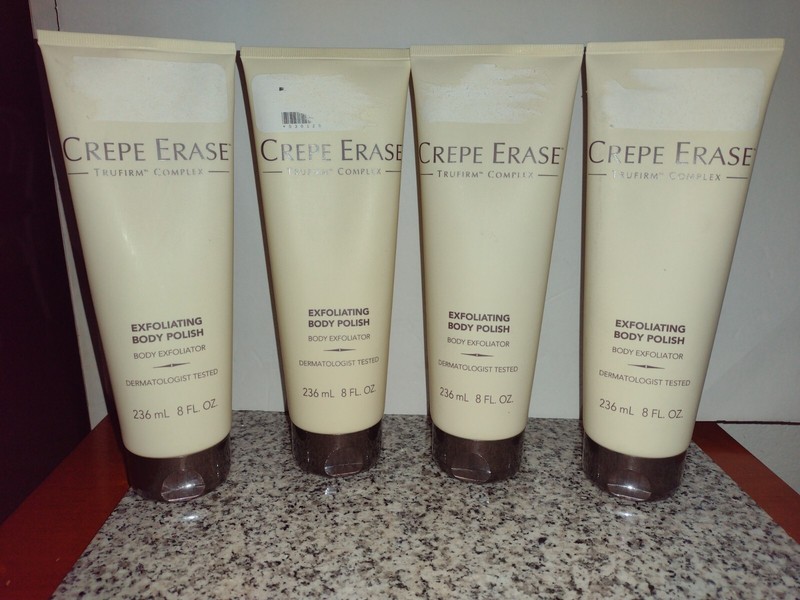 Four CREPE ERASE TRUFIRM COMPLEX Exfoliating Body Polish. 8 FL. OZ, 4 Lot. NEW