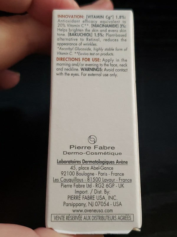 Avene Vitamin Activ Cg Radiance (10ml/0.3 fl.oz) Exp 02/27 ~ Travel gallery