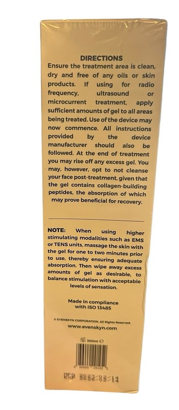 EvenSkyn® Conduction Gel W/ Hyalutonic Acid & Collagen Peptides 10.4Oz Brand New gallery