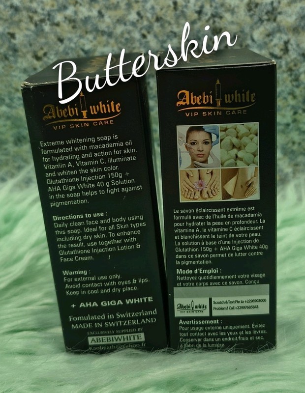 Abebi white Gluta Black Snow White Body Lotion, serum& Exfoliating soap effectiv gallery